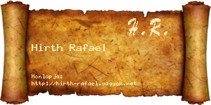 Hirth Rafael névjegykártya